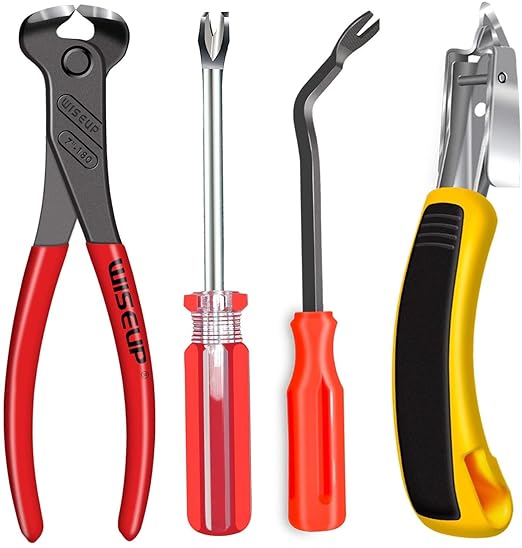 Alimtee 4Pcs Upholstery Staple Remover Tools Set Including End Cutting Pliers by Alimtee