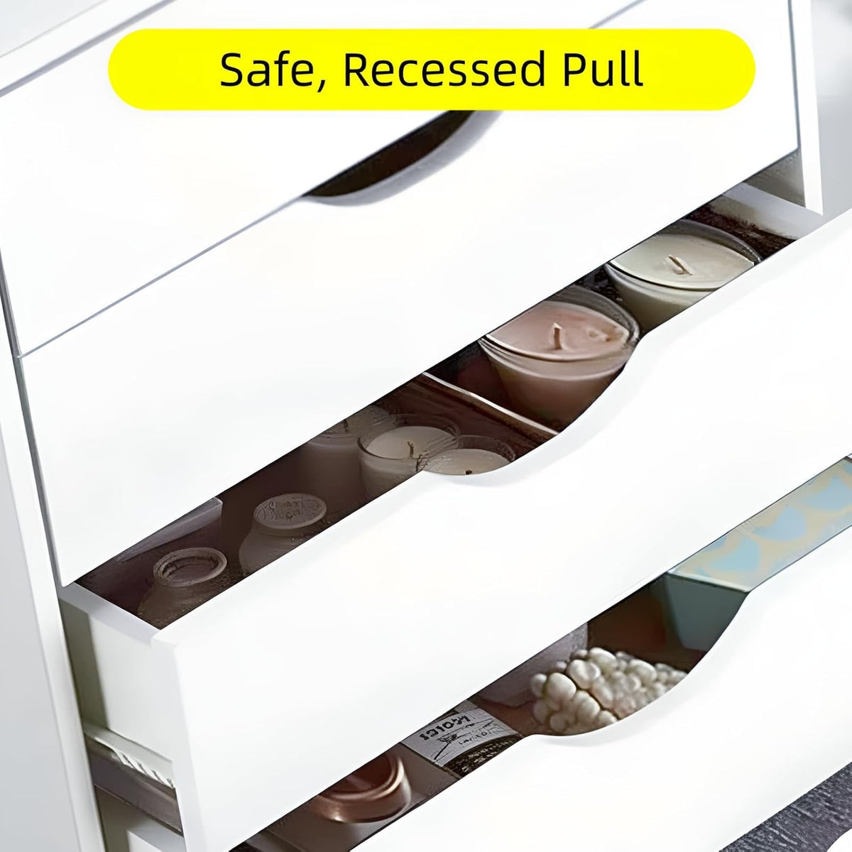 TUSY Mobile File Cabinet, 5-Drawer Storage Cabinet, Vertical Rolling Storage ...