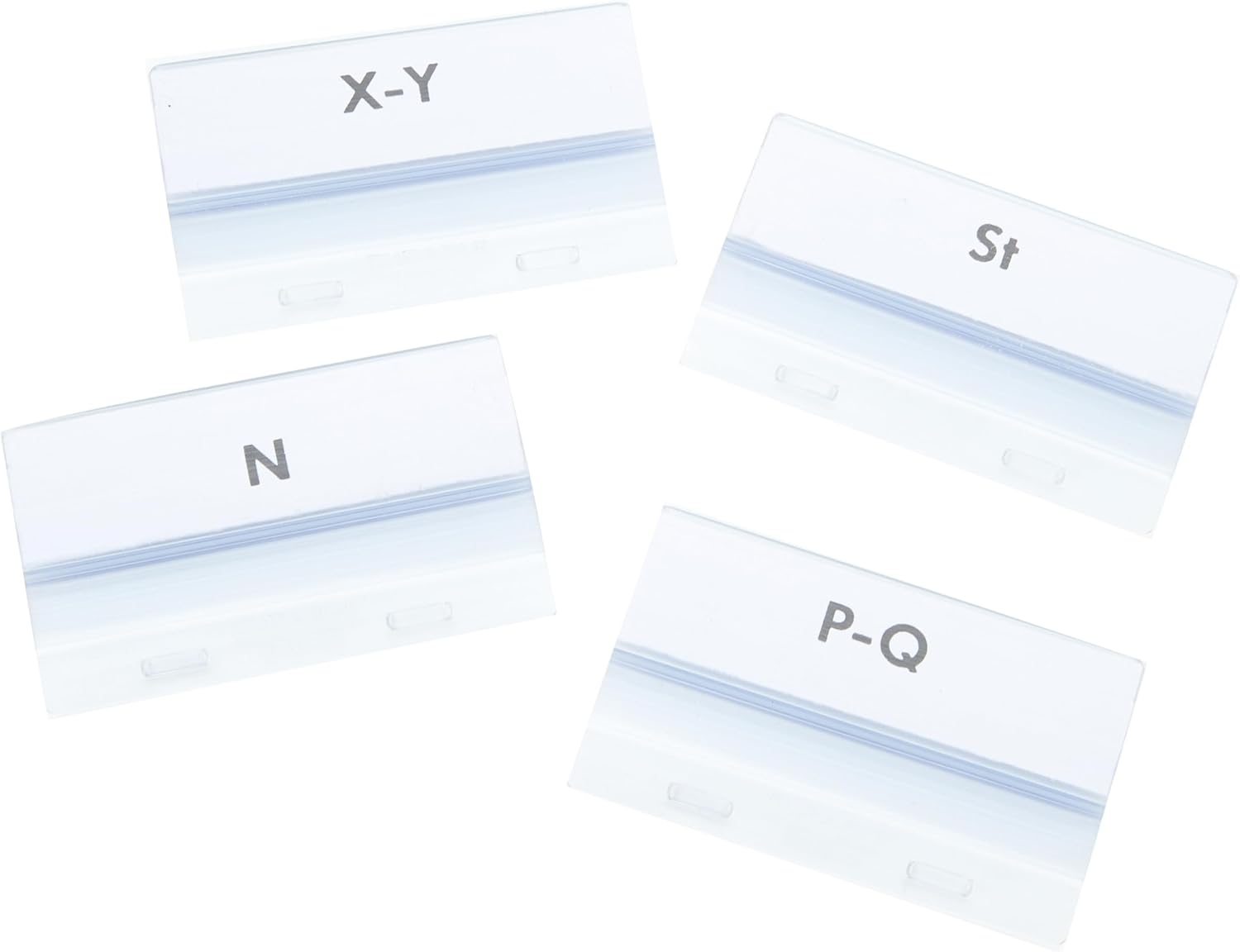 Durable 186819 Slider Files for Filing Cabinet 25 Pieces Plastic Clear