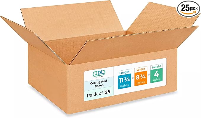 Letterhead Cardboard Boxes 1 1/4"L x 8 3/4"W x 4"H by IDLPackaging