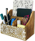Wooden Office Desk Organizer Countertop, Farmhouse Stationary Aesthetic by MieCreations
