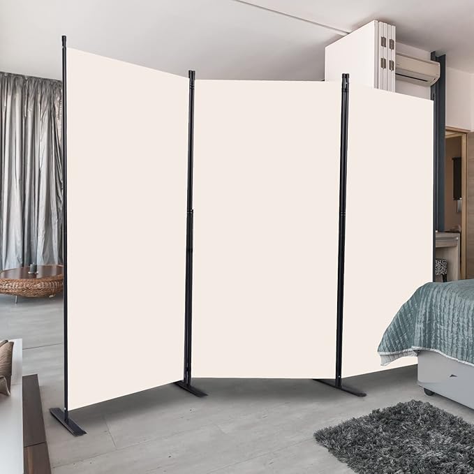 CHOSENM Room Divider, 3 Panel Folding Privacy Screens - Image 7
