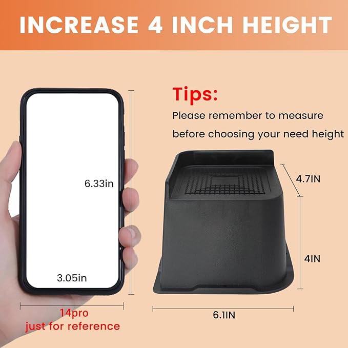 MXMZHXU Bed Risers 2 inch, 3 inch, 4 inch, 6 inch or 8 inch Heavy Duty - Image 2