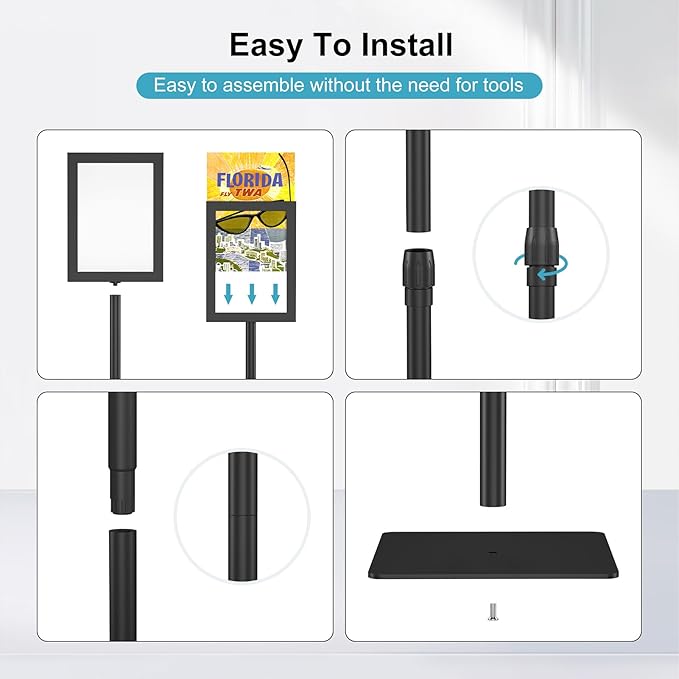 Relx Adjustable Outdoor Sign Holder Stand - Image 7
