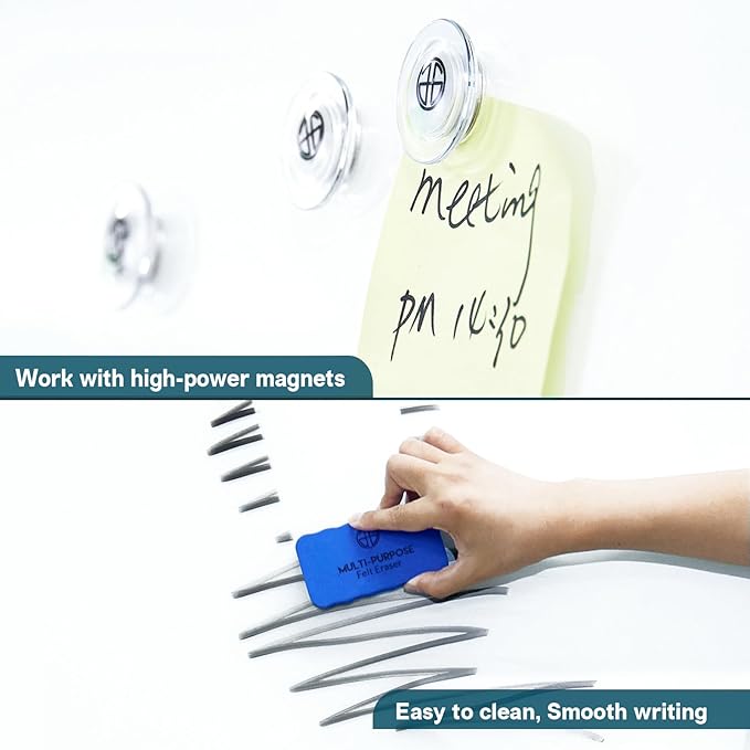 J&J worldwide Glass Whiteboard, Magnetic Brilliance White Dry Erase Board 36" x - Image 6