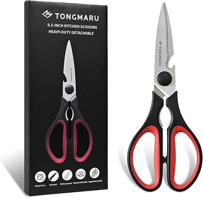 Kitchen Cooking Shears Heavy Duty Kitchen Scissor with, Detachable, All Purpose by TONGMARU