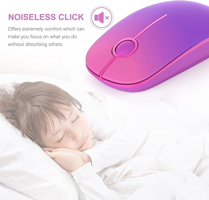 VssoPlor Wireless Mouse, 2.4G Slim Portable Computer Laptop Mouse - Image 2