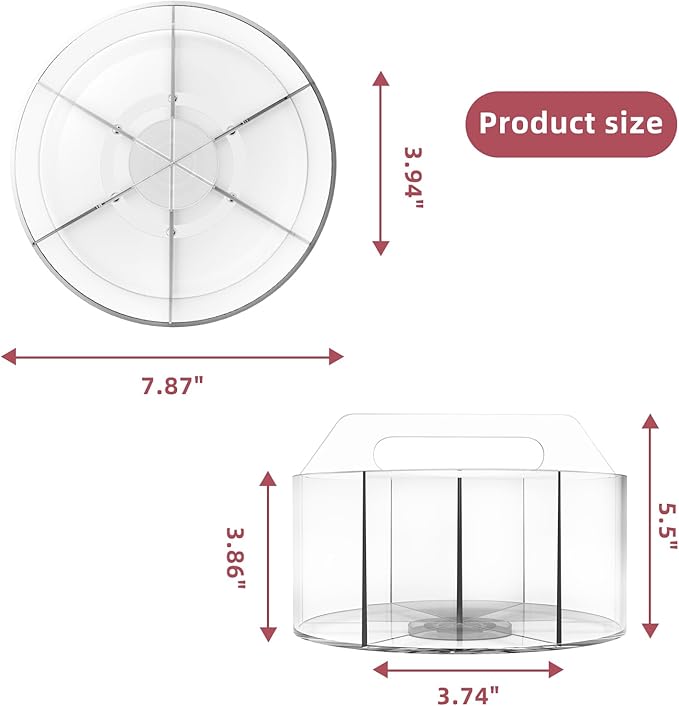 Absonic 2 Pack Acrylic Pen Organizer, 360 Rotating Clear Colored Pen and Pencil - Image 7