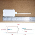 100pcs Reusable Blank Plastic Tags Ties Key Tags 1.45"*2.48" Serrated Tension - Image 3