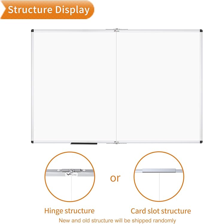 VIZ-PRO Magnetic Foldable Whiteboard, 48 x 36 Inches, Dry Erase Wall Mounted - Image 3