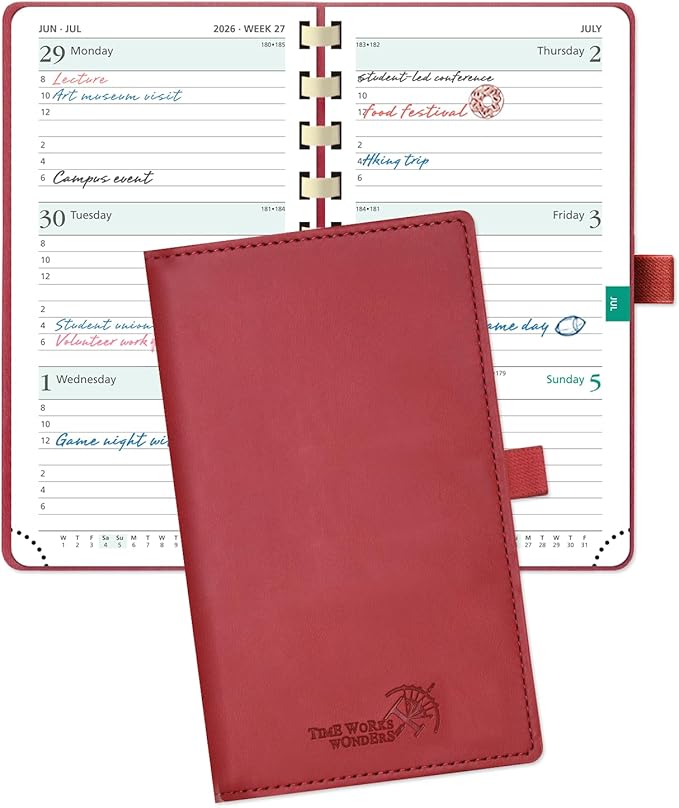 POPRUN 2026 Pocket Planner Weekly and Monthly Calendar by POPRUN