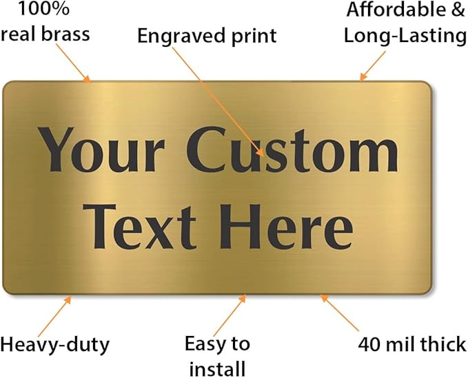 SmartSign Custom Brass Sign - Image 4