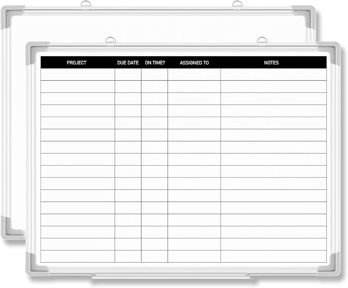 Lincia Lined Dry Erase Board for Office, Project Planning Board, 24"x18&...