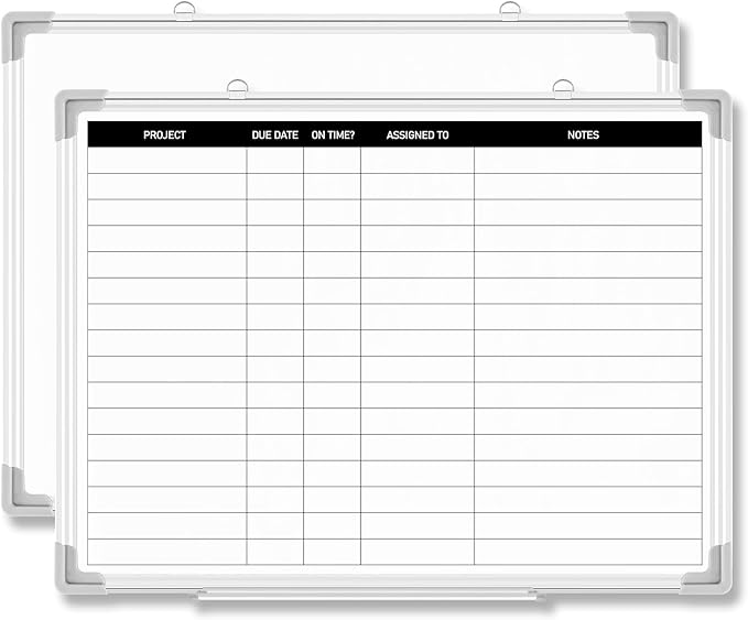 Lincia 24 x18 Project Planning Board Aluminum Frame Dry Erase Board by Lincia
