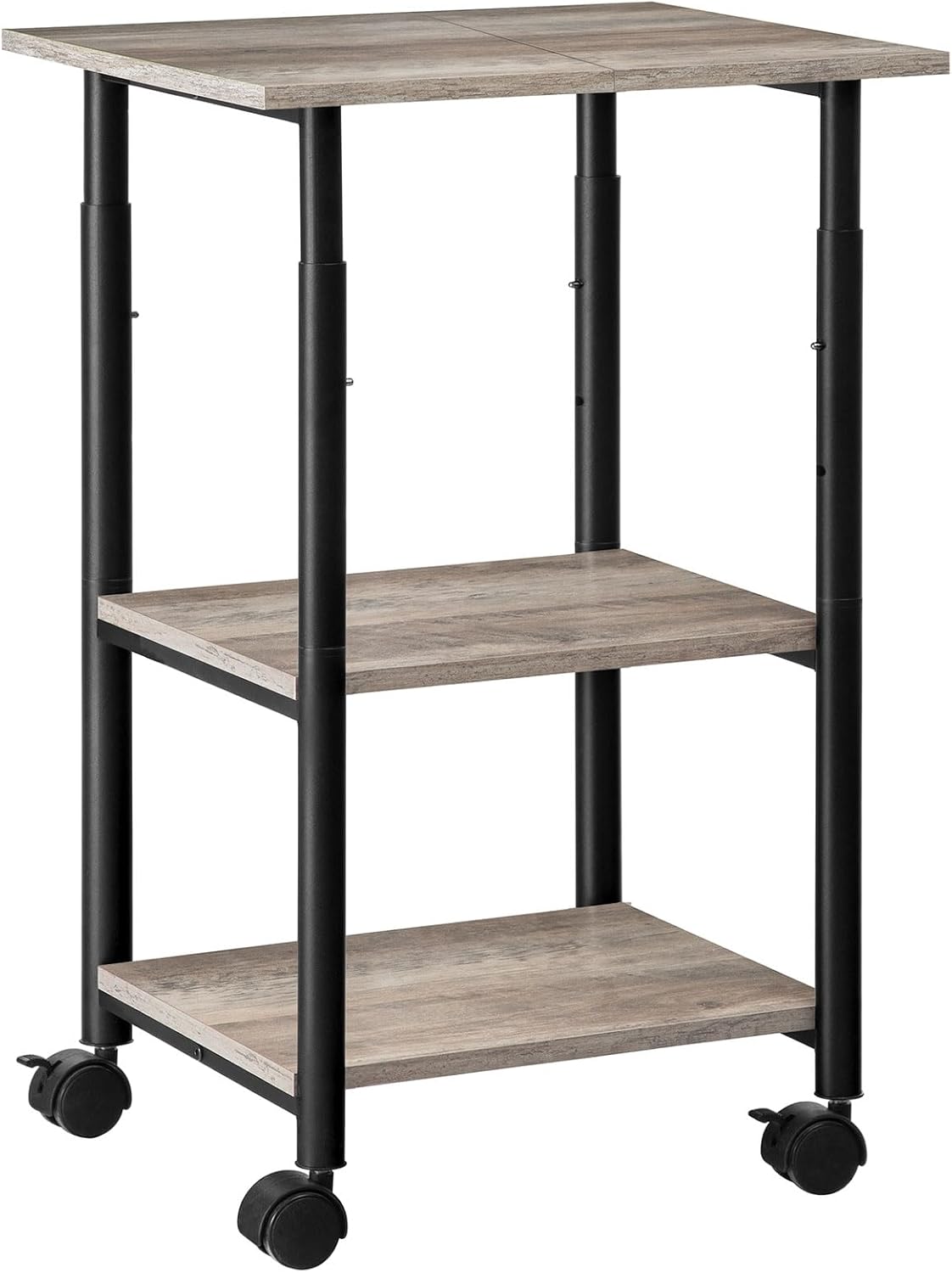 HOOBRO Printer Stand, 3-Tier Industrial Under Desk Printer Cart with Shelf, M...