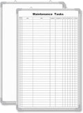Lined Whiteboard Blank Grid Aluminum Frame Dry Erase Board Reusable Wall by Unknown