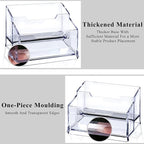 Meschett 3 Pack Clear Acrylic Business Card Holder, 2 Tier Premium Acrylic - Image 4