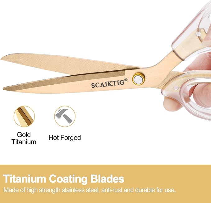 SCAIKTIG Acrylic Scissors Set, Office Scissors - Image 3