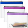 Mr. Pen- Clear Pencil Pouch, 9" x 6.88", 3 Pack, Durable TPU Material | Large Water-Resistant Pencil Bags with Smooth Zipper, Multipurpose Clear Pouch for Stationery, School, Office