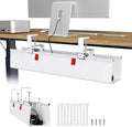 Univivi No Drill Under Desk Cable Management Tray, Clamp/Screw Mount Desk Cable by Univivi