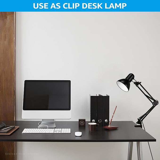 TORCHSTAR Metal Desk Lamp with Clamp, Swing Arm, Architect Adjustable Gooseneck - Image 4