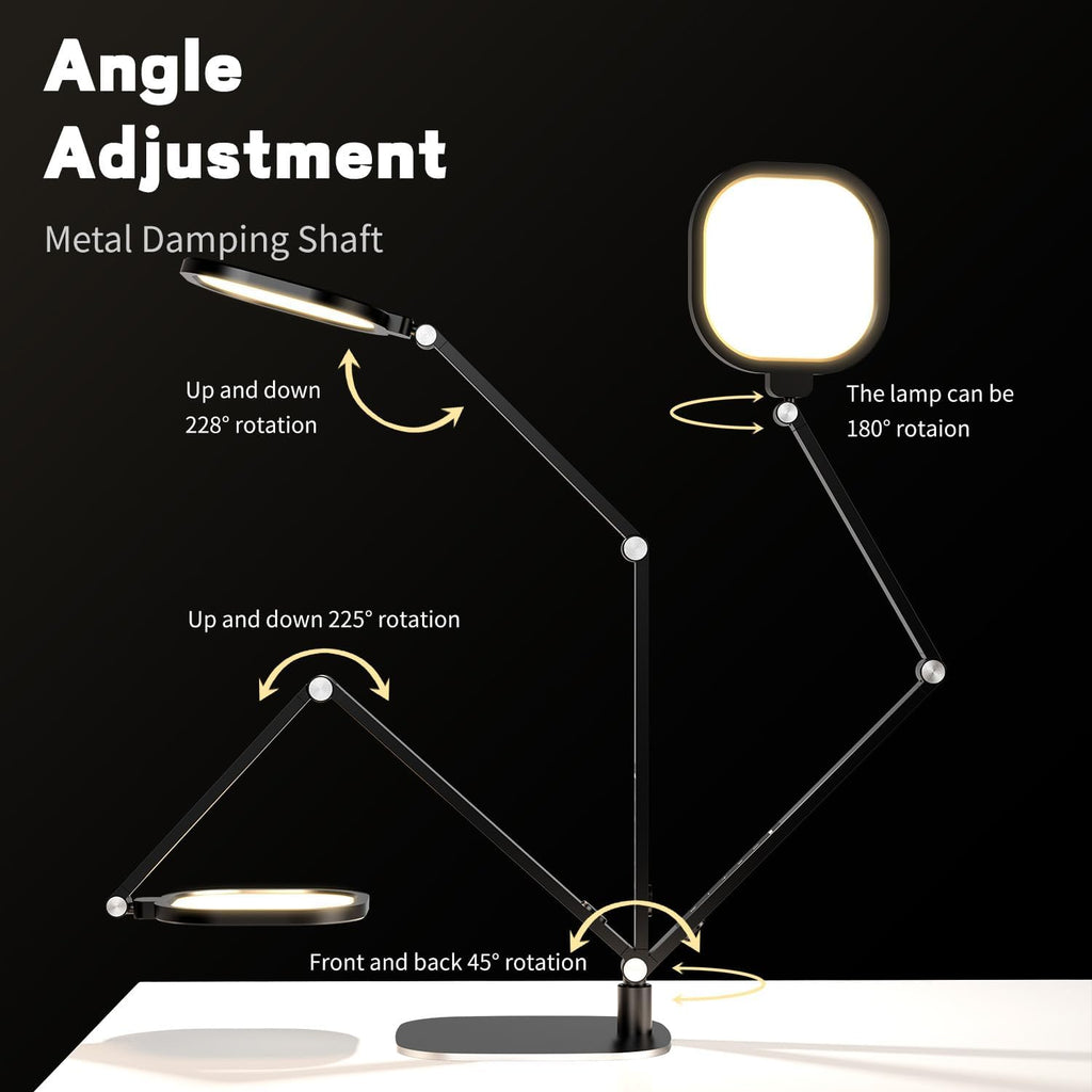 litones led desk lamp for home office, soft showing dimensions