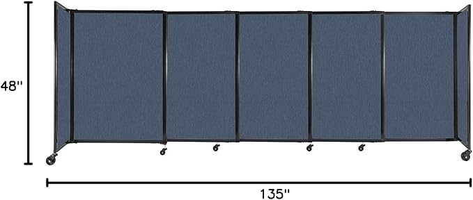 Versare Straightwall Sliding Portable Wall Partition | Freestanding Office - Image 7