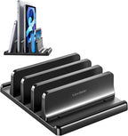 Vaydeer 3-Slot Vertical Laptop Stand Organizer, Laptop Storage Holder Made of - Image 8