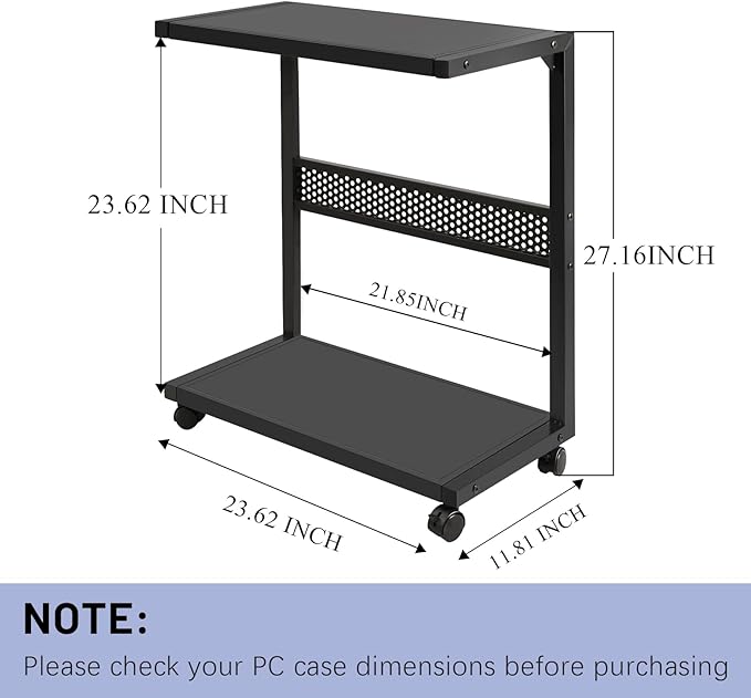 Bfttlity Large PC Stand Computer Tower Stand 2-Tier Metal CPU Holder - Image 2