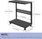 Bfttlity Large PC Stand Computer Tower Stand 2-Tier Metal CPU Holder - Image 2
