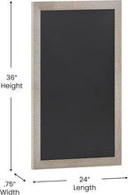 HBCY Creations 24" X 36" Weathered Lightwash Solid Wood Frame Wall Chalkboard - Image 3