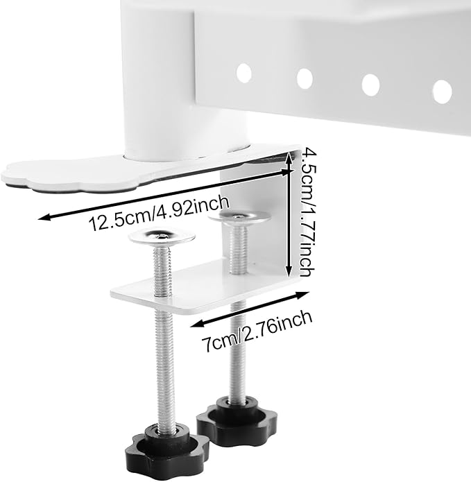 Dlinanta Clamp-On Pegboard Desk Organizer, 2-Tier Clamp On Desk Shelf - Image 3