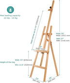 VISWIN Wooden Art Easel for Painting, Adjustable & Foldable Beech Wood Display - Image 2
