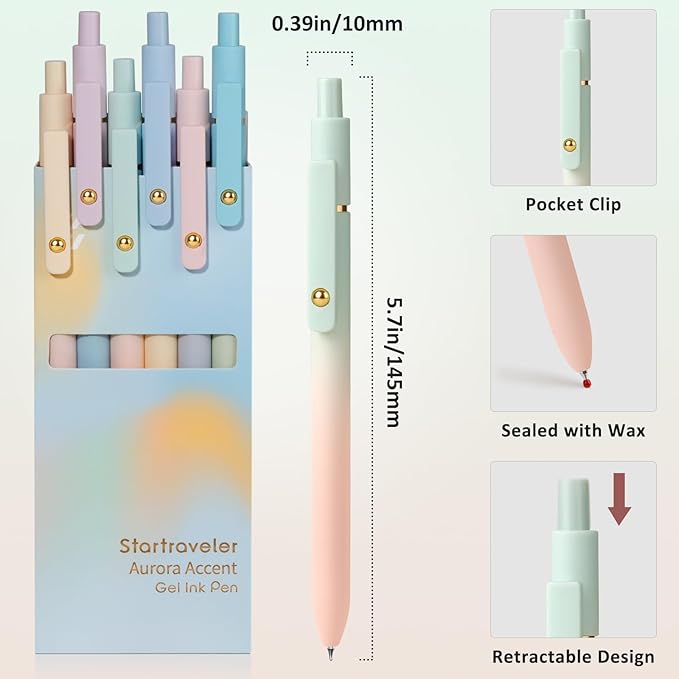 FIOVER Gel Pens, Cute Office Back to School Supplies Gifts - Image 5