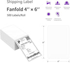 AveneMark 8 Stacks 4000 Labels 4" x 6" Fanfold Direct Thermal Labels, Postage - Image 2