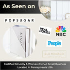 BLU MONACO Set of 6 Foldable White Magazine File Holders | Vertical Desk File - Image 3