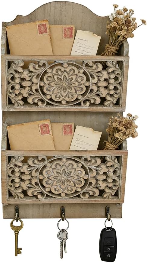 Chadechimo Rustic Key and Mail Holder by Unknown