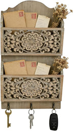 Chadechimo Rustic Key and Mail Holder by Unknown