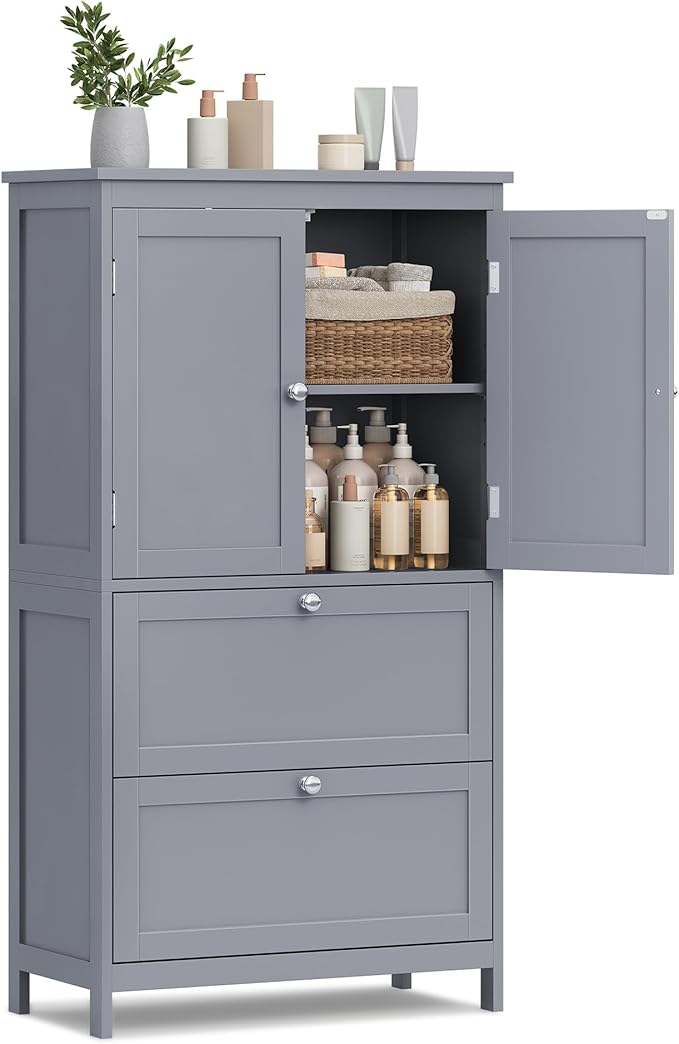 VASAGLE Floor Storage Cabinet, Freestanding Storage Unit by VASAGLEbySONGMICSHOME