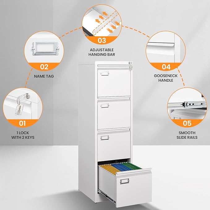 AFAIF 4 Drawer File Cabinet - Image 6