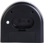 seiko qhe211klh non ticking bedroom alarm clock, black, close-up detail
