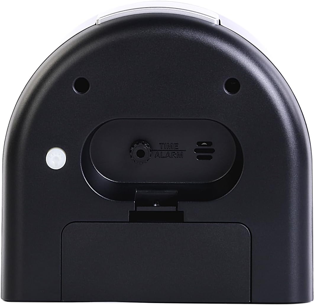 seiko qhe211klh non ticking bedroom alarm clock, black, close-up detail