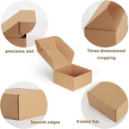 PHAREGE 8x8x4 inch Gift Shipping Boxes Bulk 25 Pack Brown, Tab Lock Tuck Top - Image 4