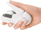 Plus Paper Clinch Compact Staple-Free Stapler, Ivory White - Image 4