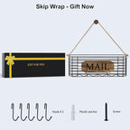 SRIWATANA Mail Holder, Rustic Mail Organizer Wall Mount Hanging Mail Sorter - Image 4