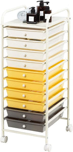Giantex 10 Drawer Rolling Storage Cart Scrapbook Paper Office School Organizer by Giantex