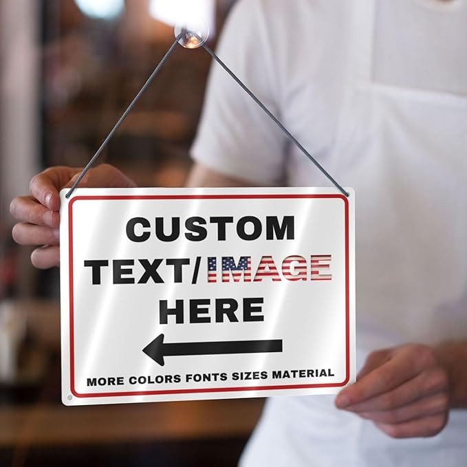 Custom Directional Arrow Sign, Glow in the Dark/Reflective Option, Personalized - Image 2
