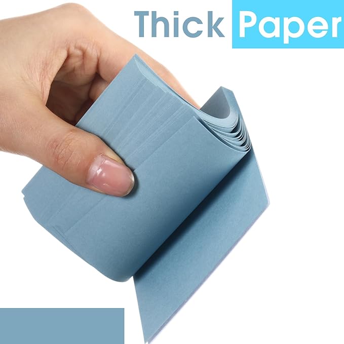 Thenshop 12 Pads Blue Sticky Notes 3''x3'', Self Stick Notes Pads Blue Office - Image 3