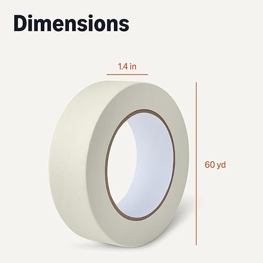 Amazon Basics Multi-Surface Masking Tape, 1.41 inches x 60 Yards, 1 Roll - Image 4