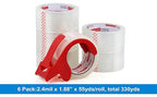 JIALAI HOME Heavy Duty Transparent Packing Tape, 6 Rolls - Image 3